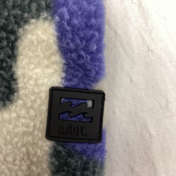 Billabong Otis Carey Adventure Division Fleece Pullover 1/4 zip Purple Medium - Picture 5 of 8